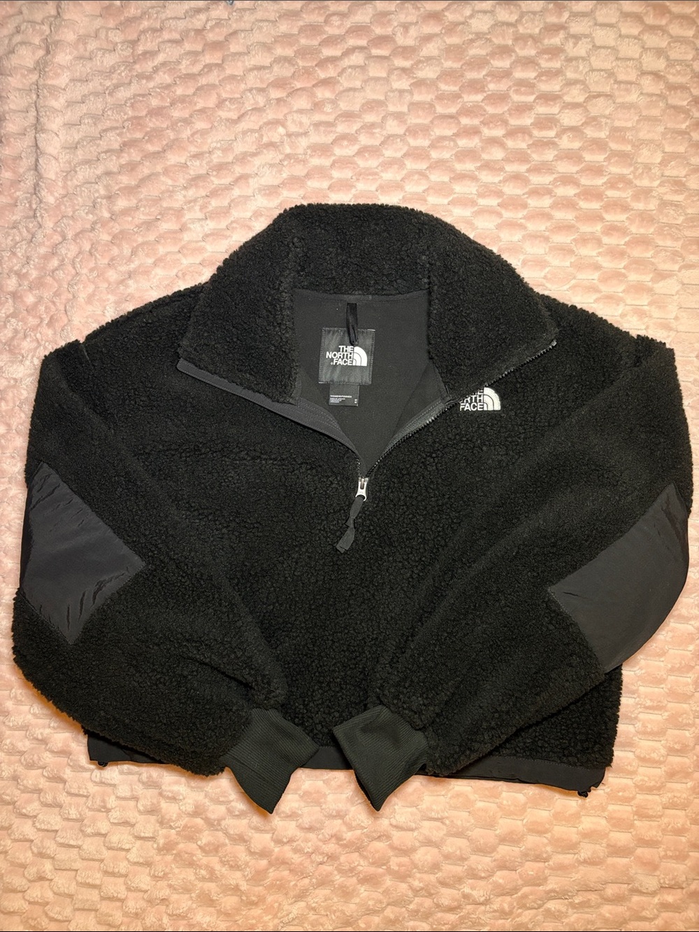 The North Face  Black Sherpa Quarter-Zip Pullover Jacket